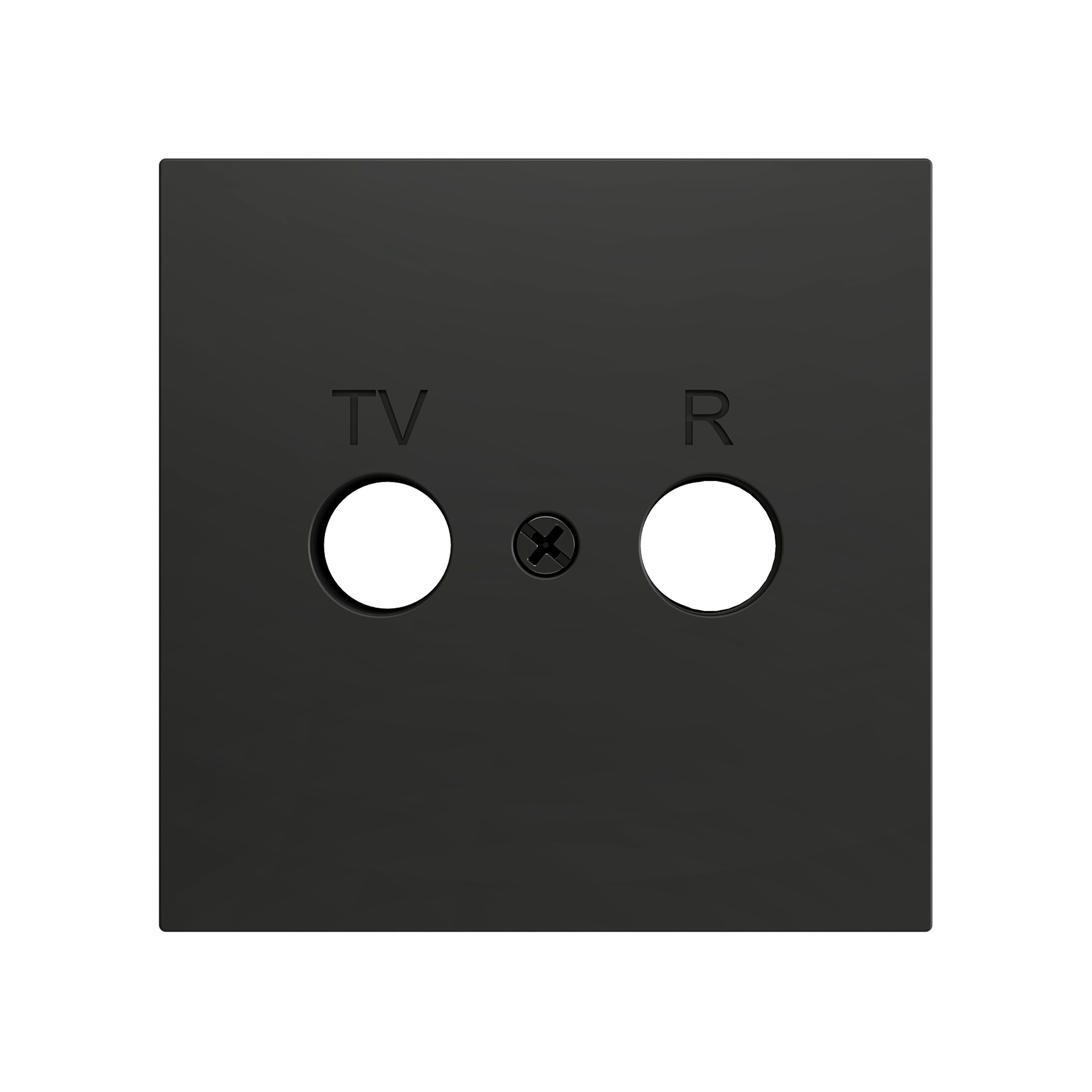 ZENNIO - ZS70. Cover plate for TV/R insert 70x70 mm - Anthracite
