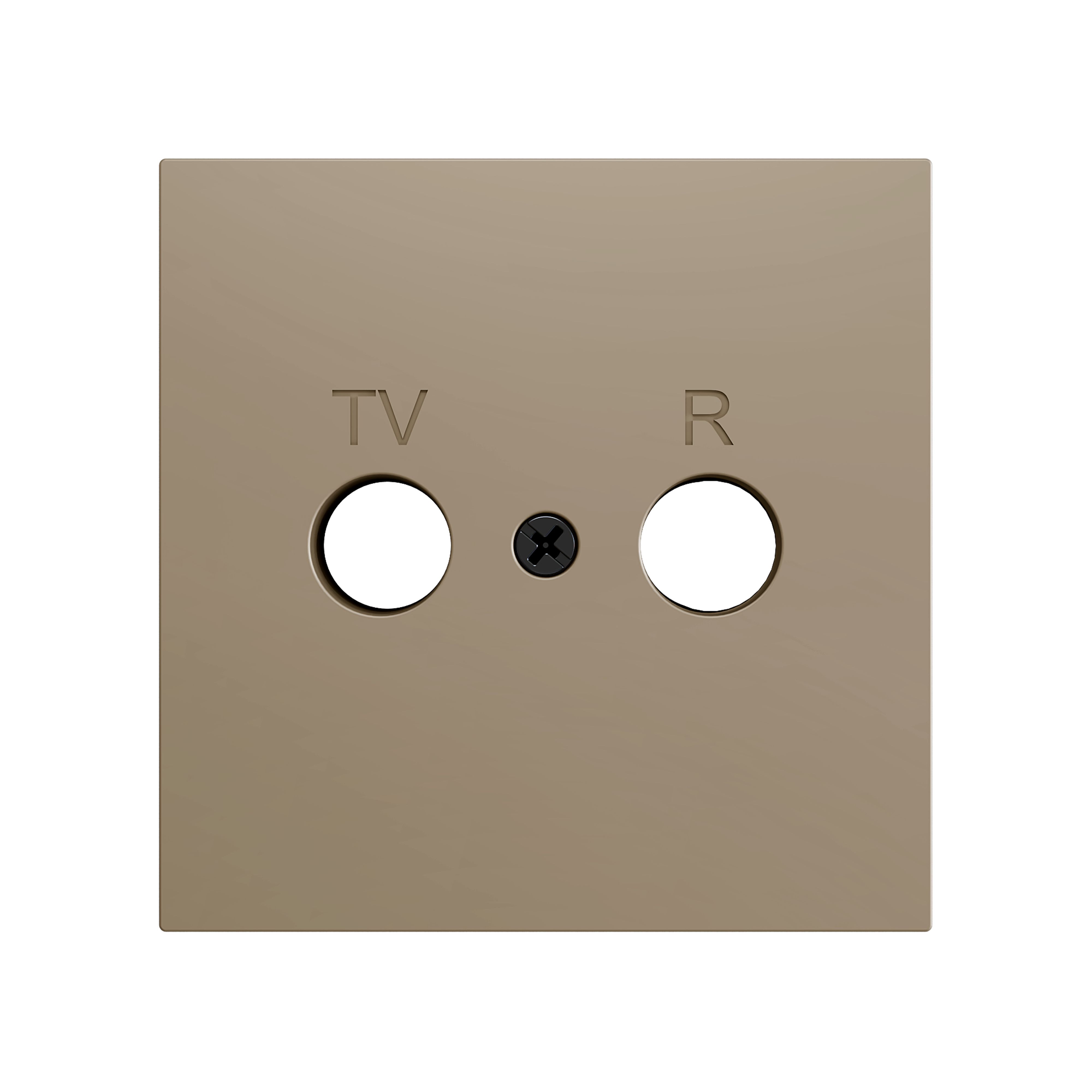 ZENNIO - ZS70. Cache pour connecteur TV/R 70 x 70 mm - Champagne