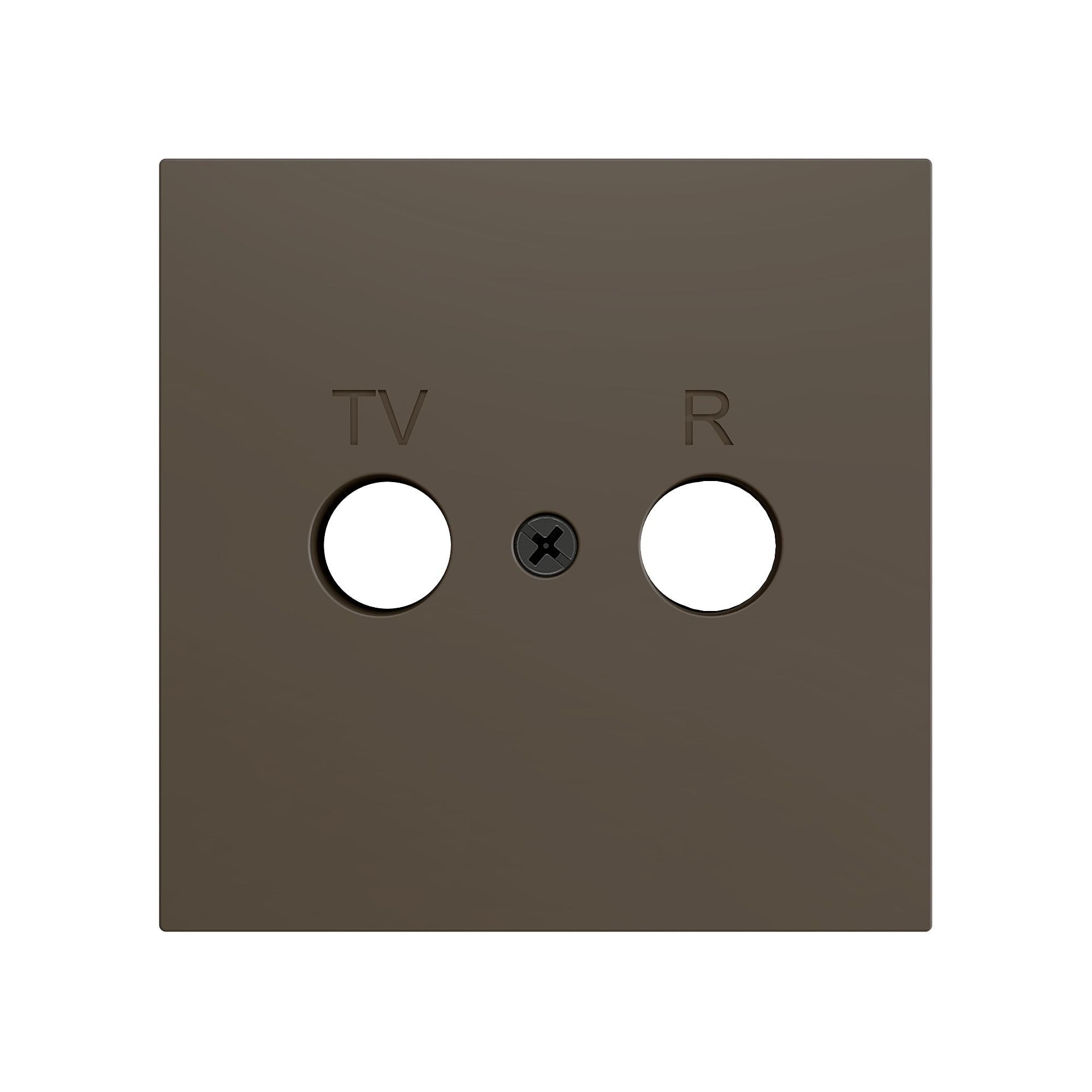 ZENNIO FRANCE - ZS70. Cache pour connecteur TV/R 70x70 mm - Moka