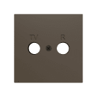 ZENNIO FRANCE - ZS70. Cache pour connecteur TV/R 70x70 mm - Moka