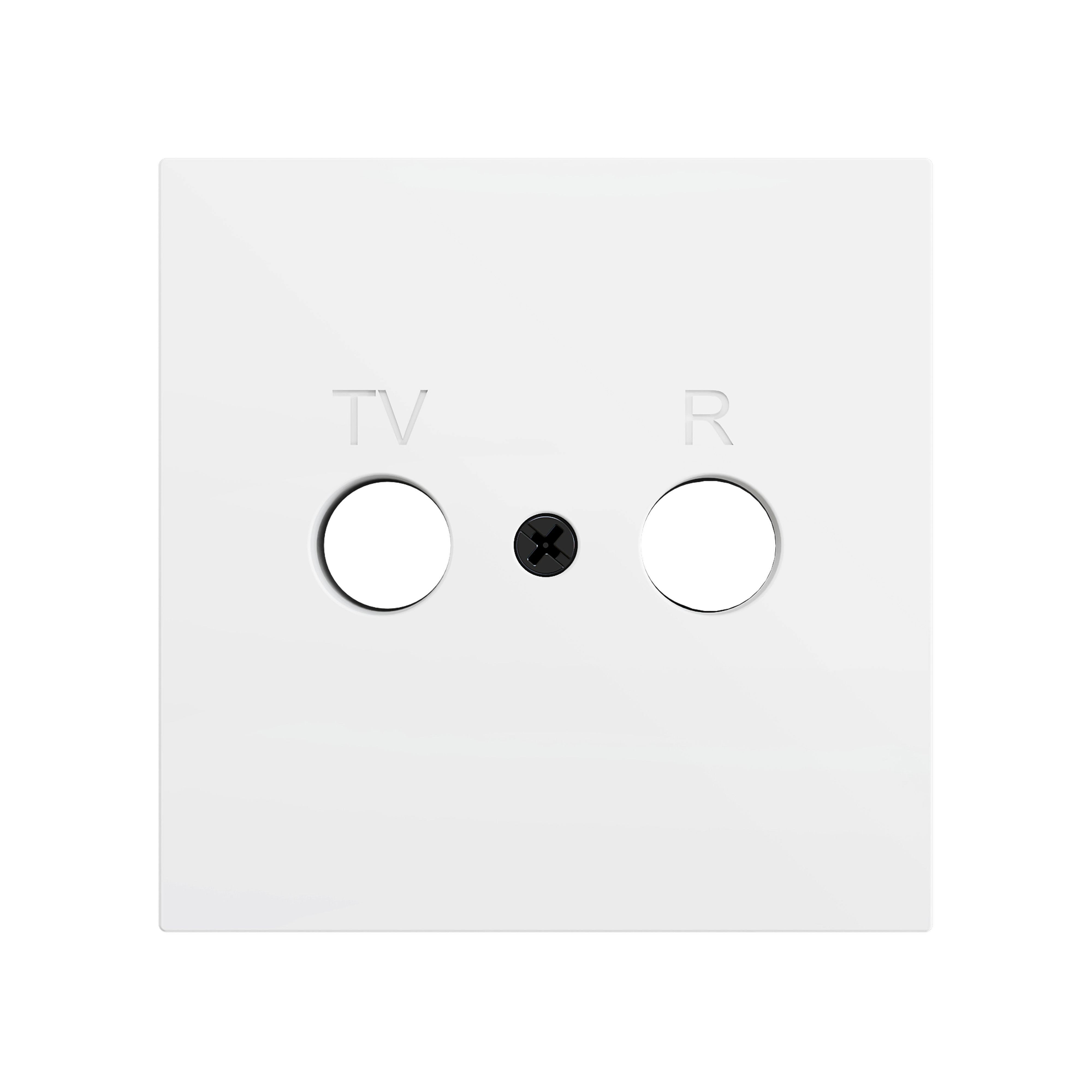 ZENNIO - ZS70. Cache pour connecteur TV/R 70 x 70 mm - Blanc mat