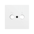 ZENNIO - ZS70. Cache pour connecteur TV/R 70 x 70 mm - Blanc mat