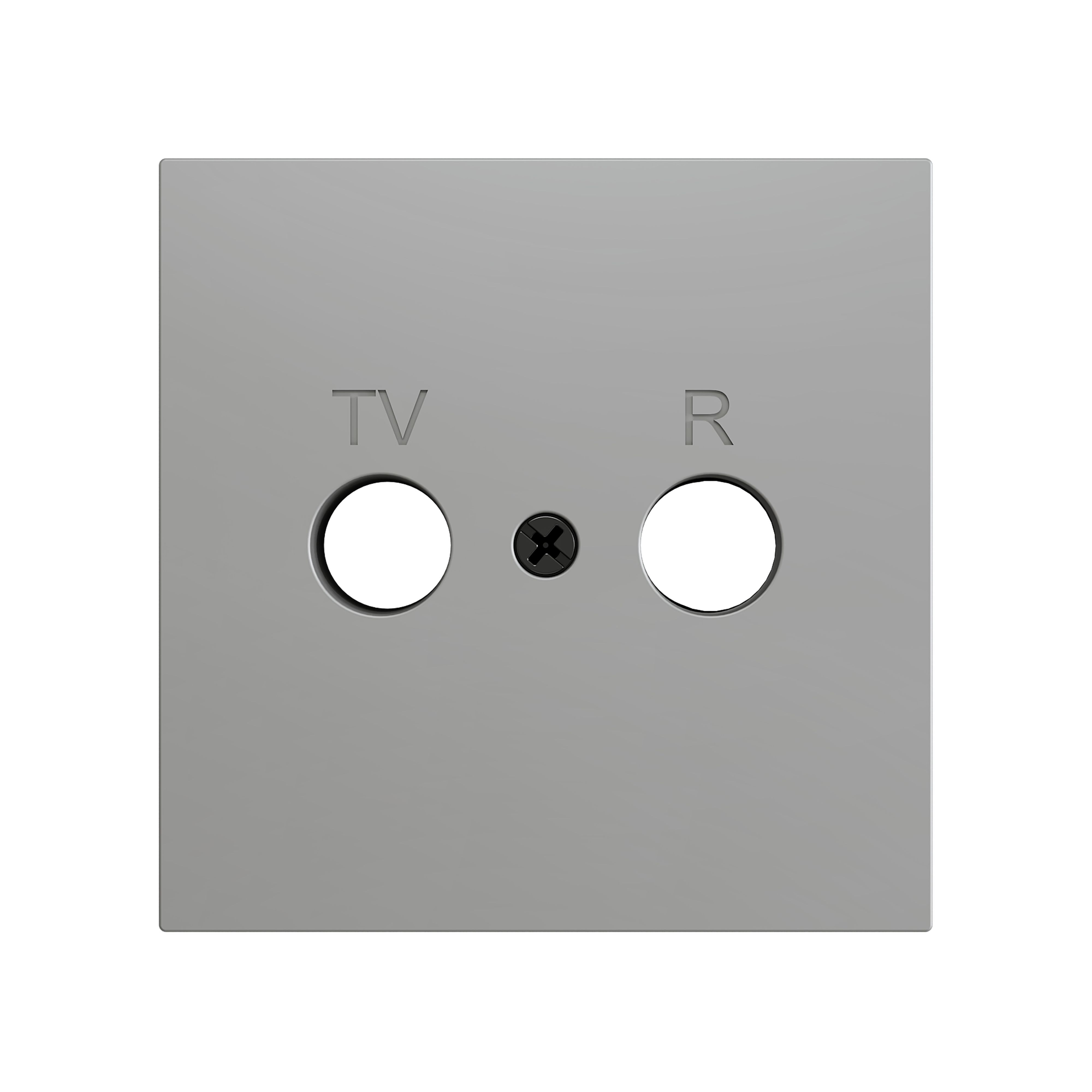 ZENNIO - ZS70. Cover plate for TV/R insert 70x70 mm - Silver