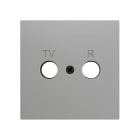 ZENNIO - ZS70. Cache pour connecteur TV/R 70 x 70 mm - Argenté