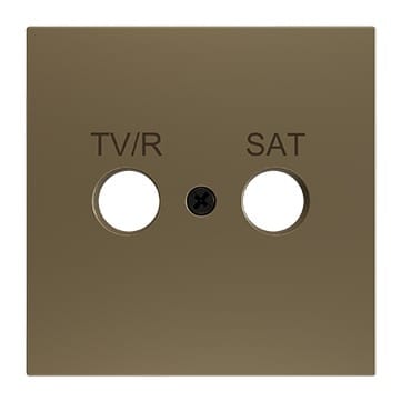 ZENNIO FRANCE - ZS70. Cache pour connecteur TV-R/SAT 70x70 mm - Champagne