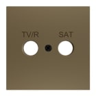 ZENNIO FRANCE - ZS70. Cache pour connecteur TV-R/SAT 70x70 mm - Champagne