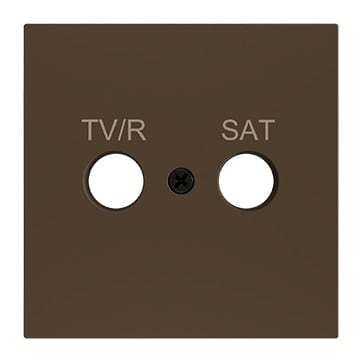 ZENNIO FRANCE - ZS70. Cache pour connecteur TV-R/SAT 70x70 mm - Moka