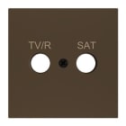 ZENNIO FRANCE - ZS70. Cache pour connecteur TV-R/SAT 70x70 mm - Moka