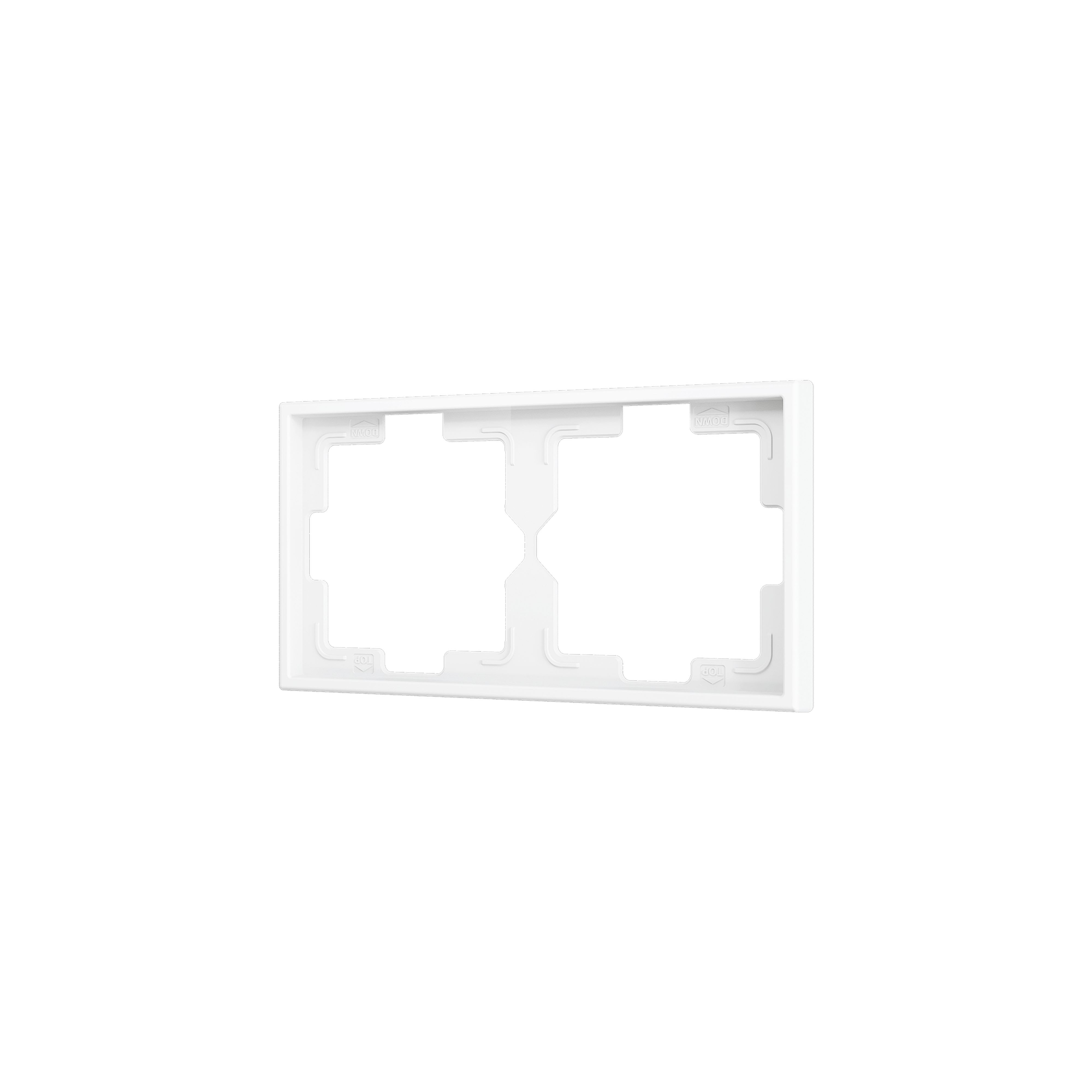 ZENNIO - ZS70. 2-gang Frame - Matt white