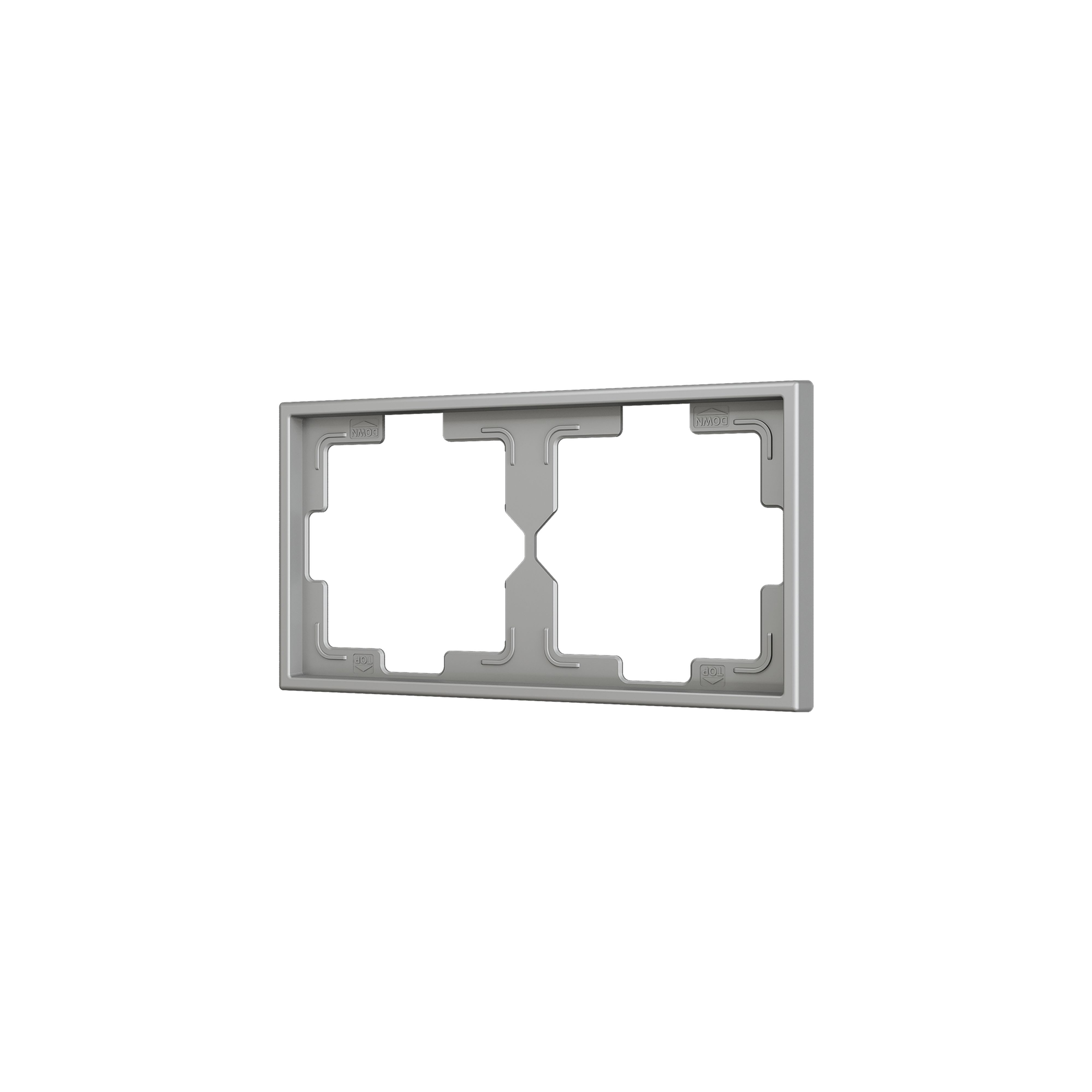 ZENNIO - ZS70. Cadre - 2 modules - Argent