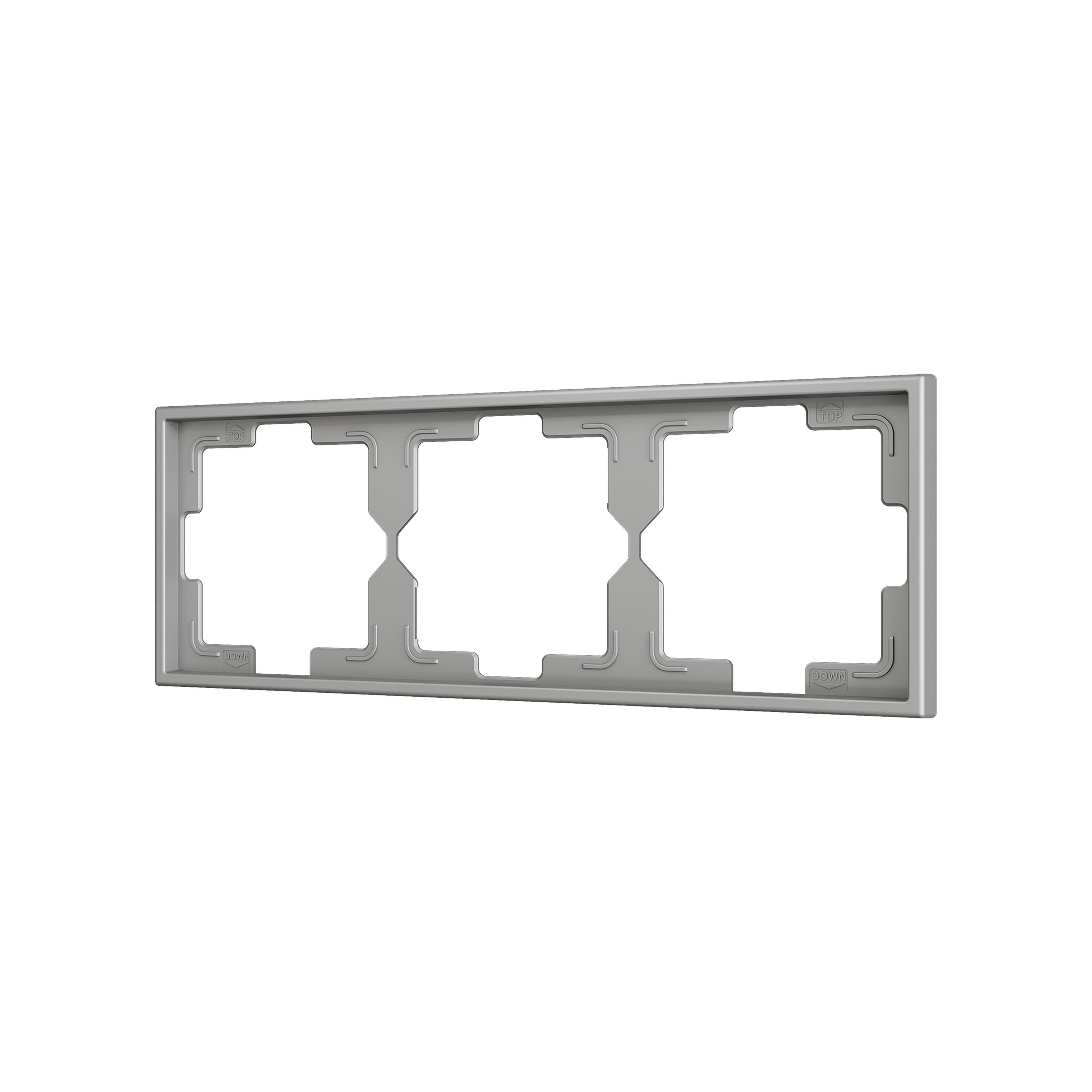 ZENNIO - ZS70. Cadre - 3 modules - Argent