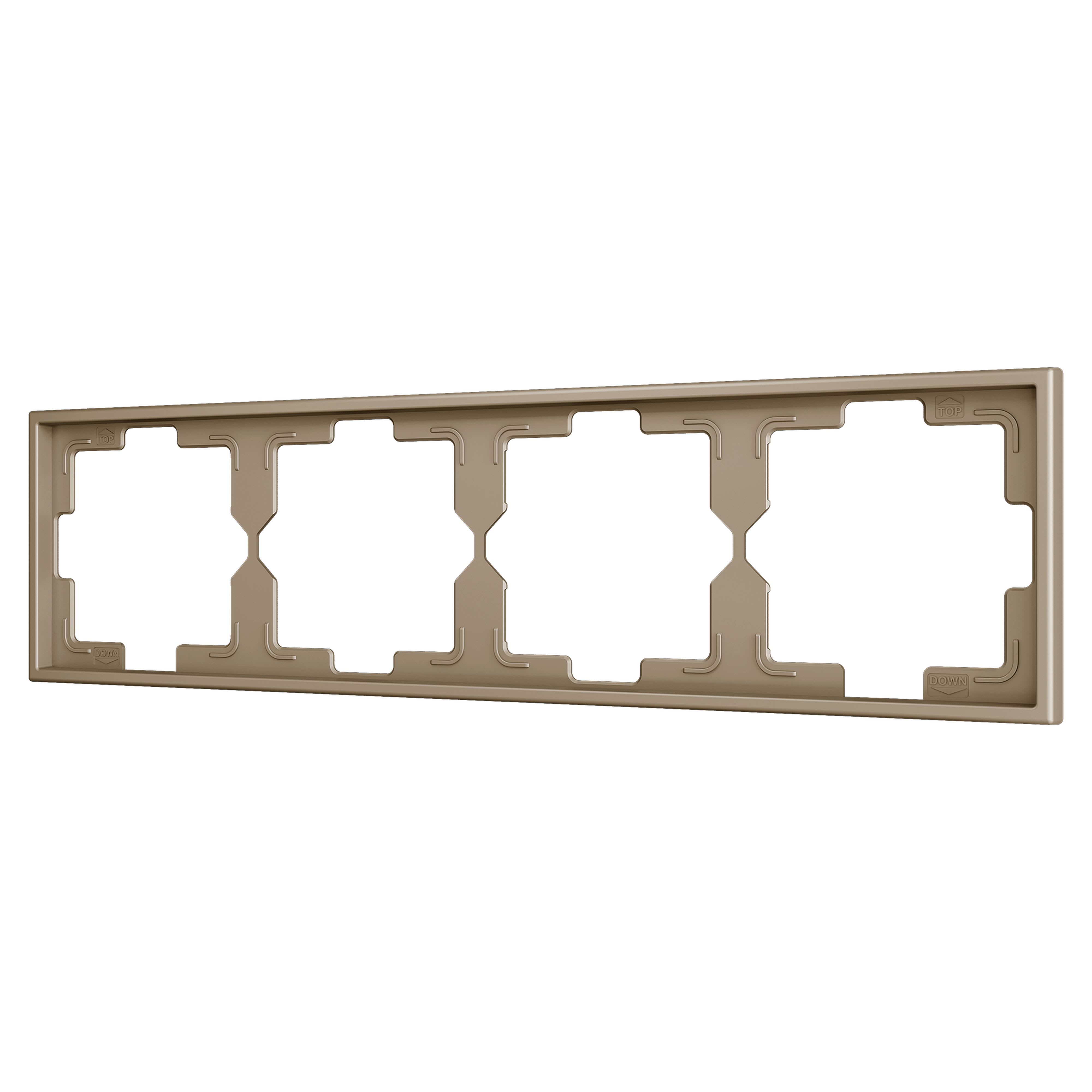 ZENNIO - ZS70. Cadre - 4 modules - Champagne