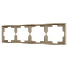 ZENNIO - ZS70. Cadre - 4 modules - Champagne