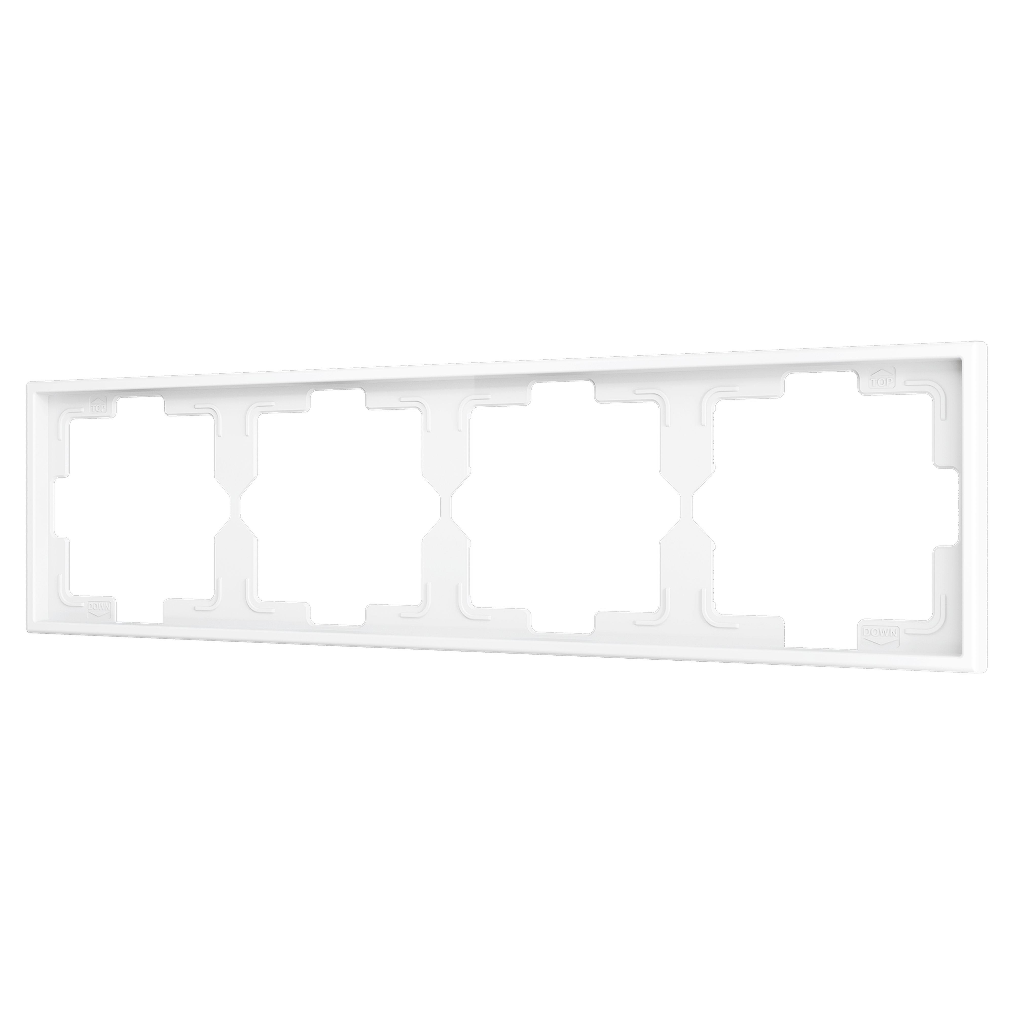 ZENNIO - ZS70. 4-gang Frame - Matt white