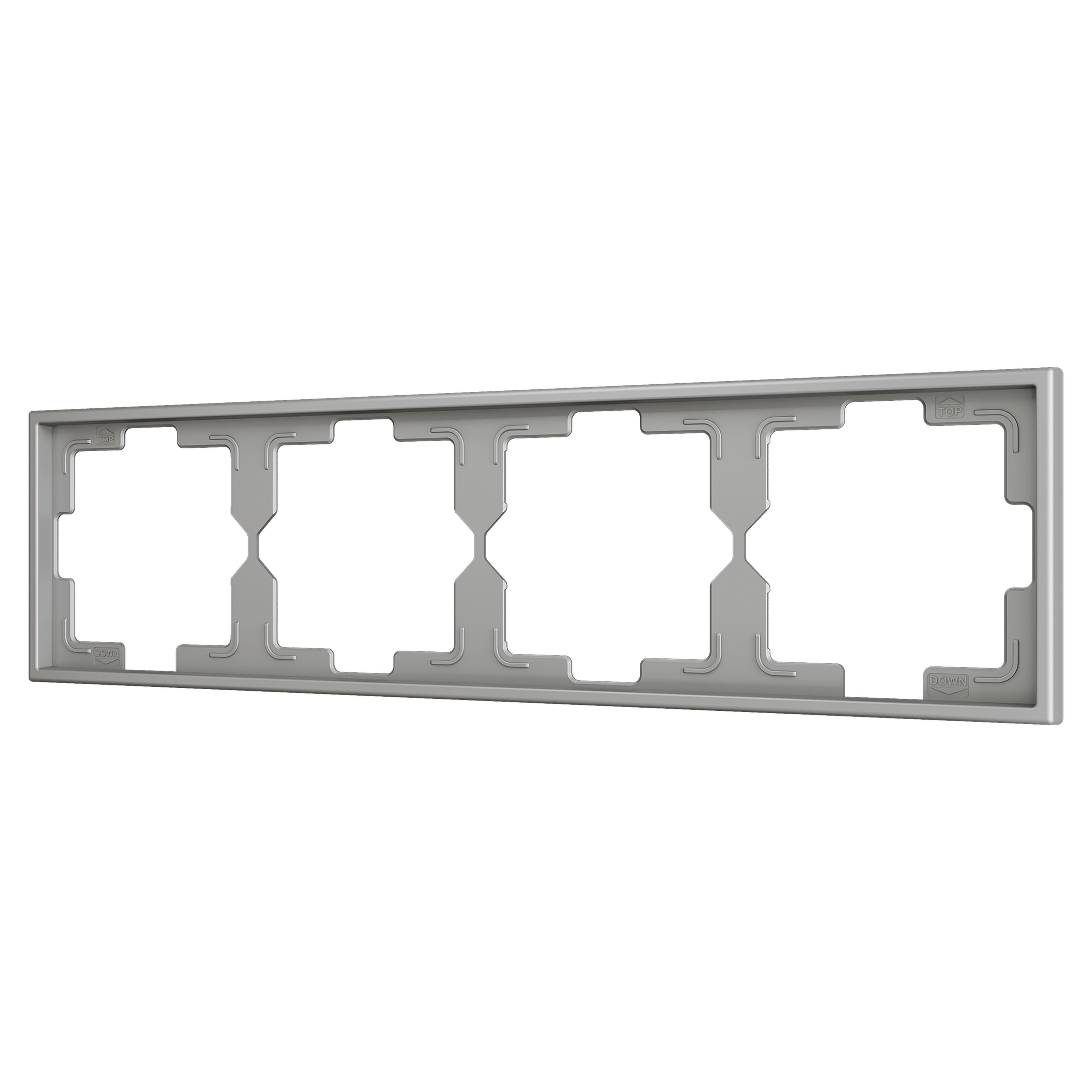 ZENNIO - ZS70. 4-gang Frame - Silver