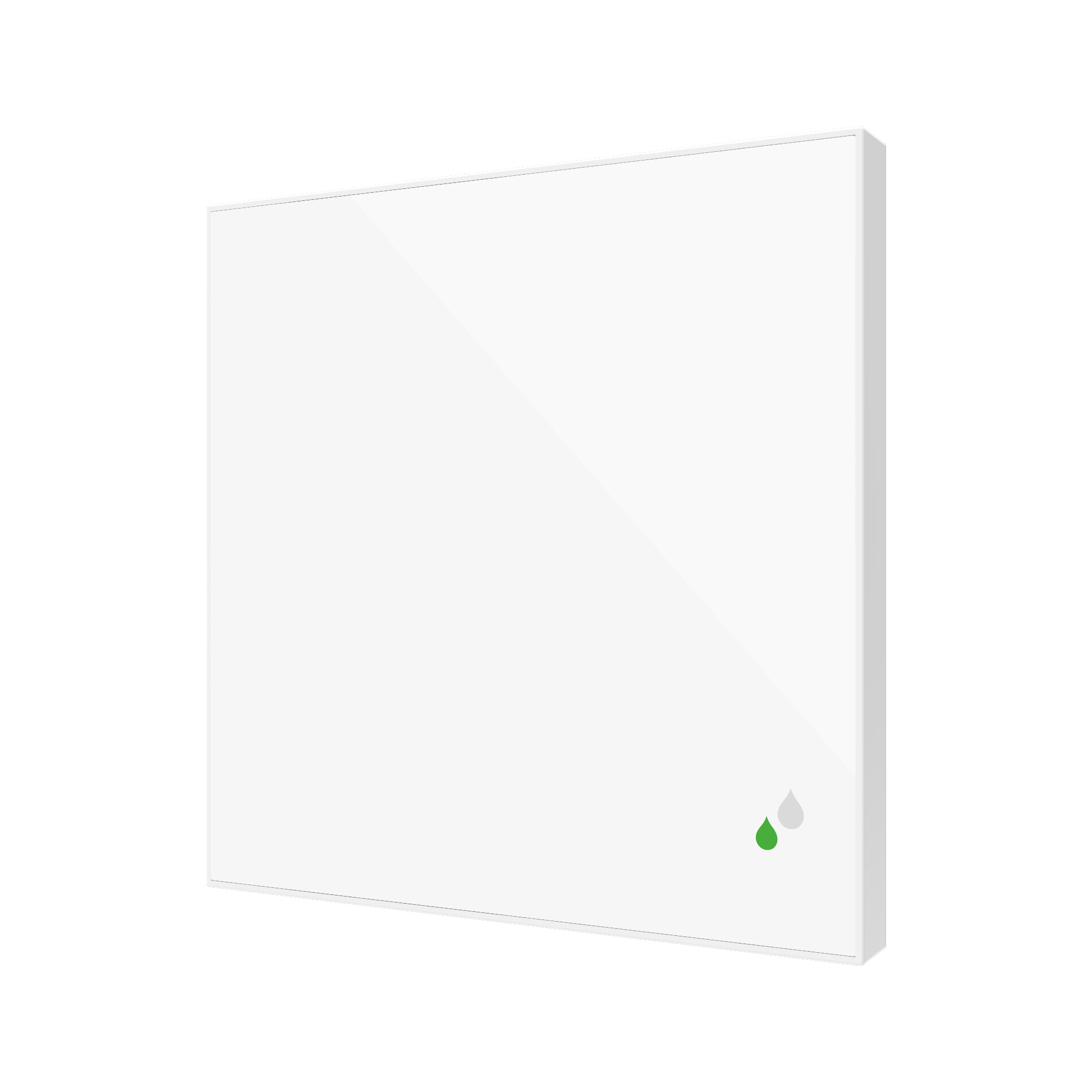 ZENNIO - Flat Sensato v2. KNX Humidity and Temperature sensor for flush mounting - White
