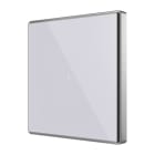 ZENNIO - Interrupteur capacitif Square TMD 1 bouton. Capteur Température - Argent