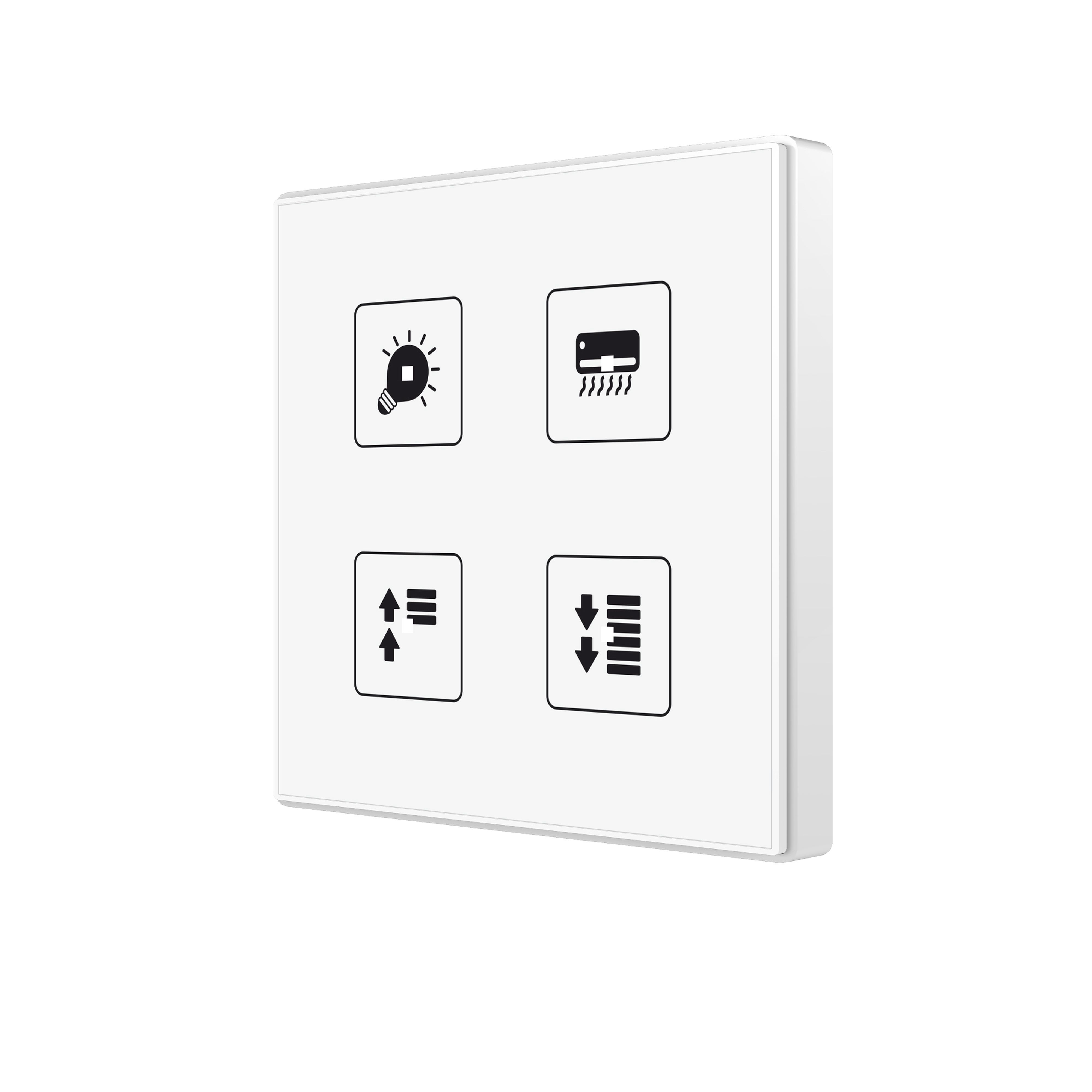 ZENNIO - Interrupteur capacitif Square TMD 4 boutons. Capteur Température - Personnalisé