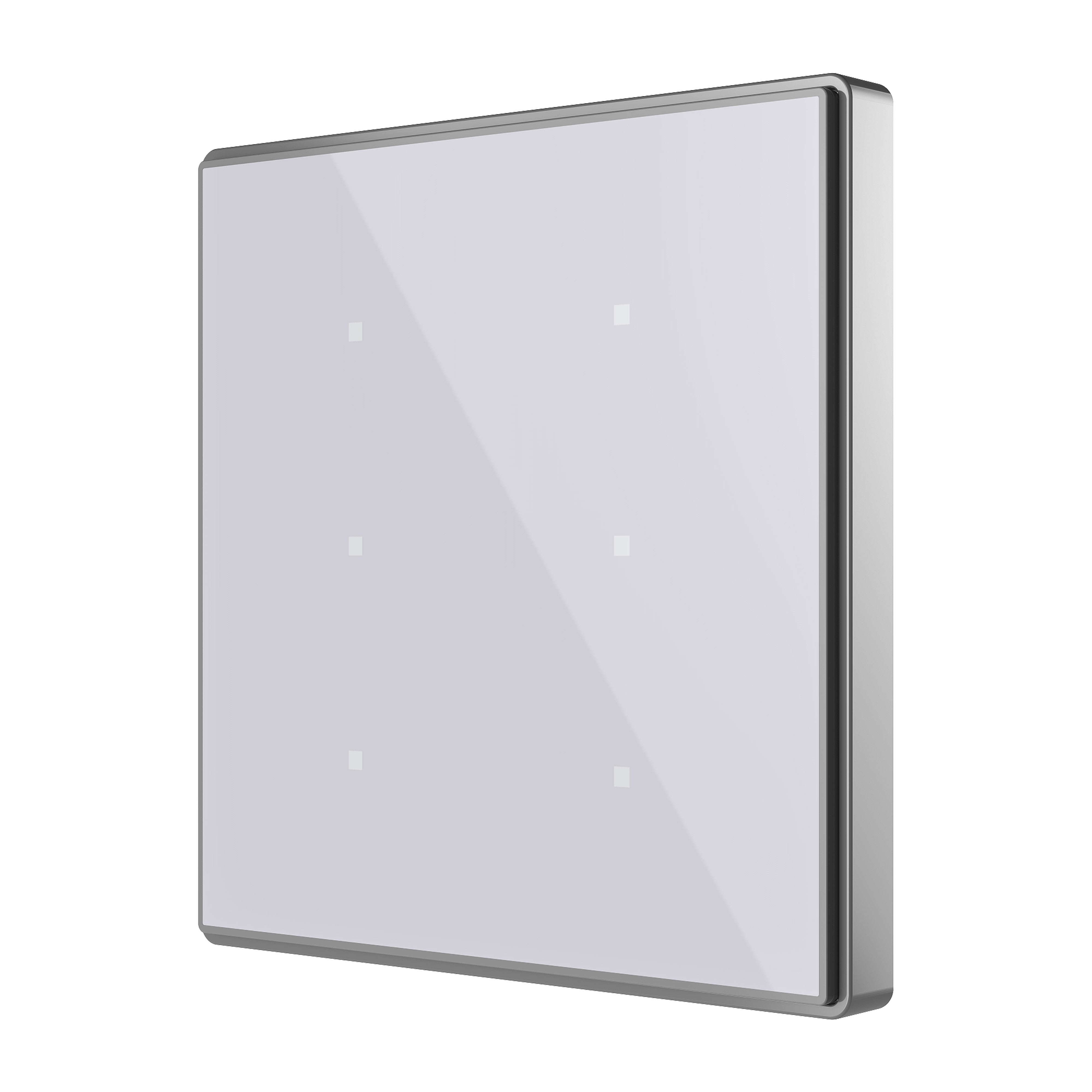 ZENNIO - Capacitive push button Square TMD 6 Buttons & Temp probe - Silver