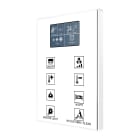 ZENNIO - Capacitive touch panel with 8 buttons and display with thermostat. PC-ABS fra...