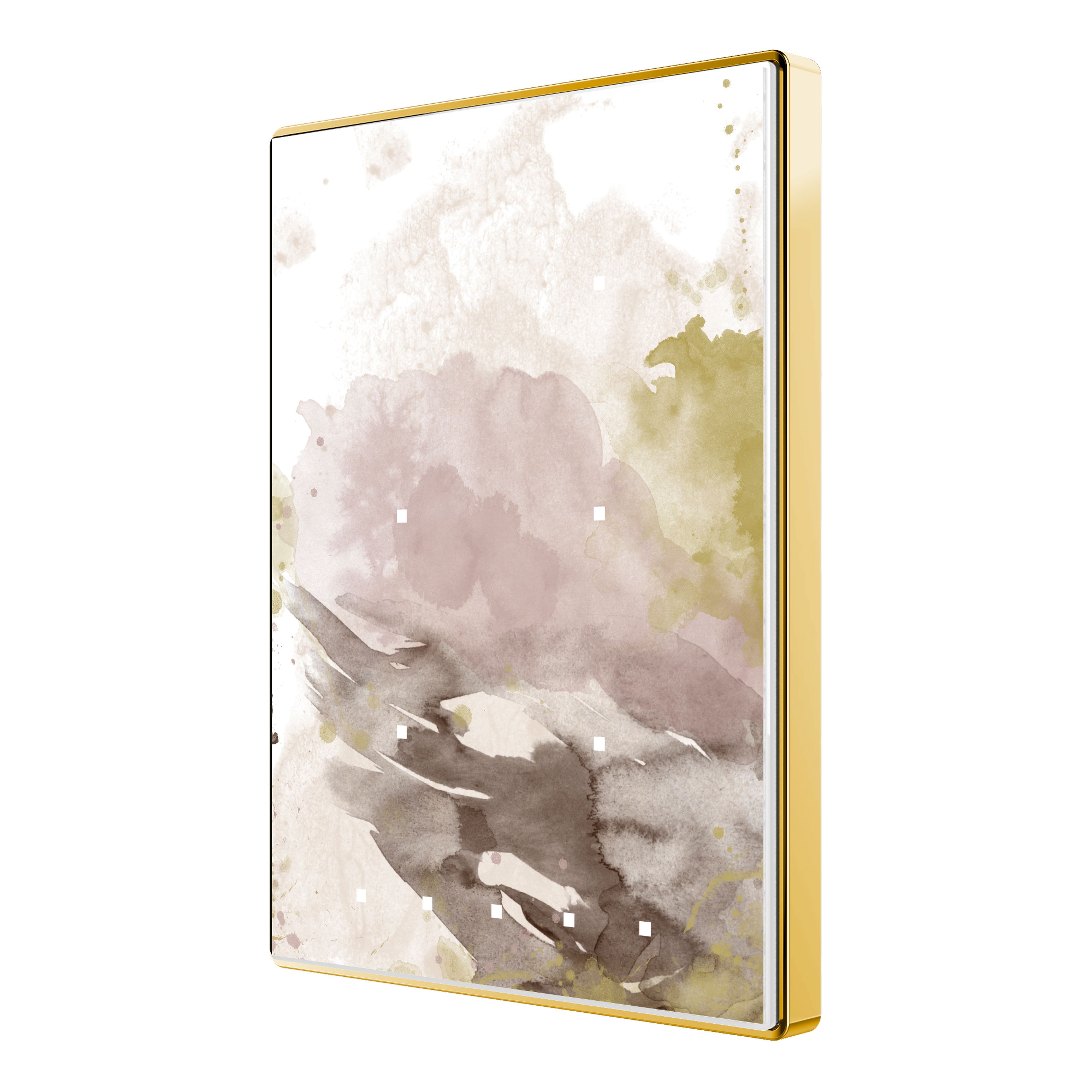 ZENNIO - Capacitive push button Touch-MyDesign - 6 Buttons & Thermostat. Golden frame ...
