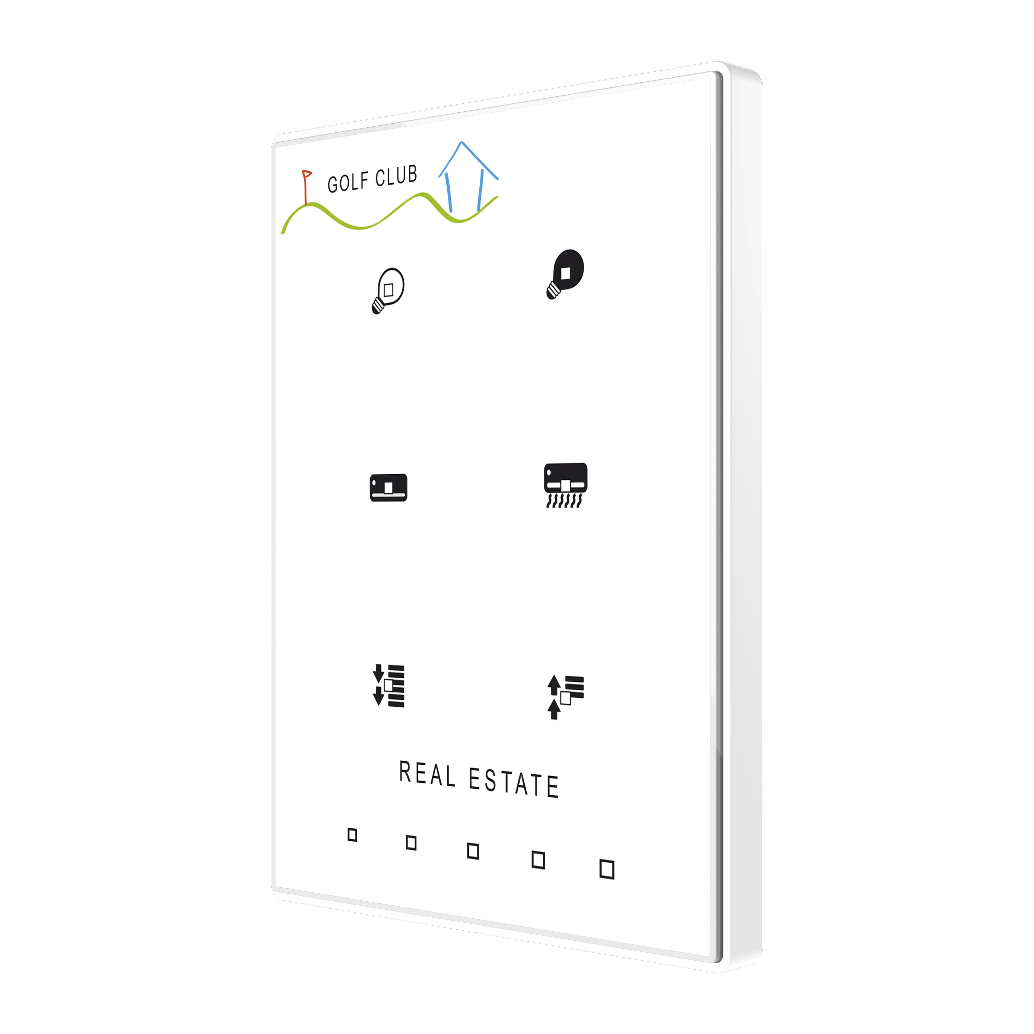 ZENNIO - Capacitive push button Touch-MyDesign - 6 Buttons & Thermostat. PC-ABS frame ...