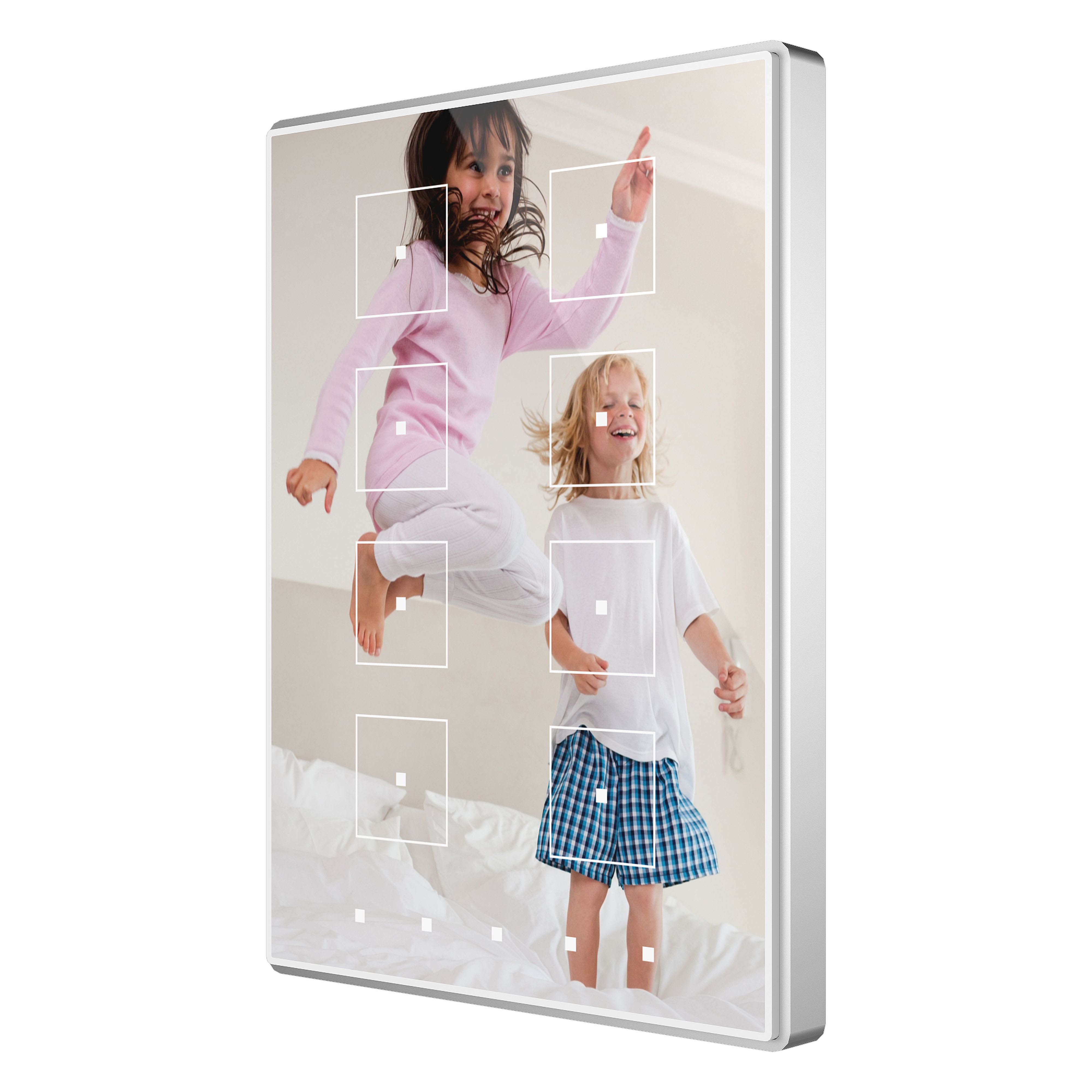 ZENNIO - Capacitive push button Touch-MyDesign - 8 Buttons & Thermostat. PC-ABS frame ...