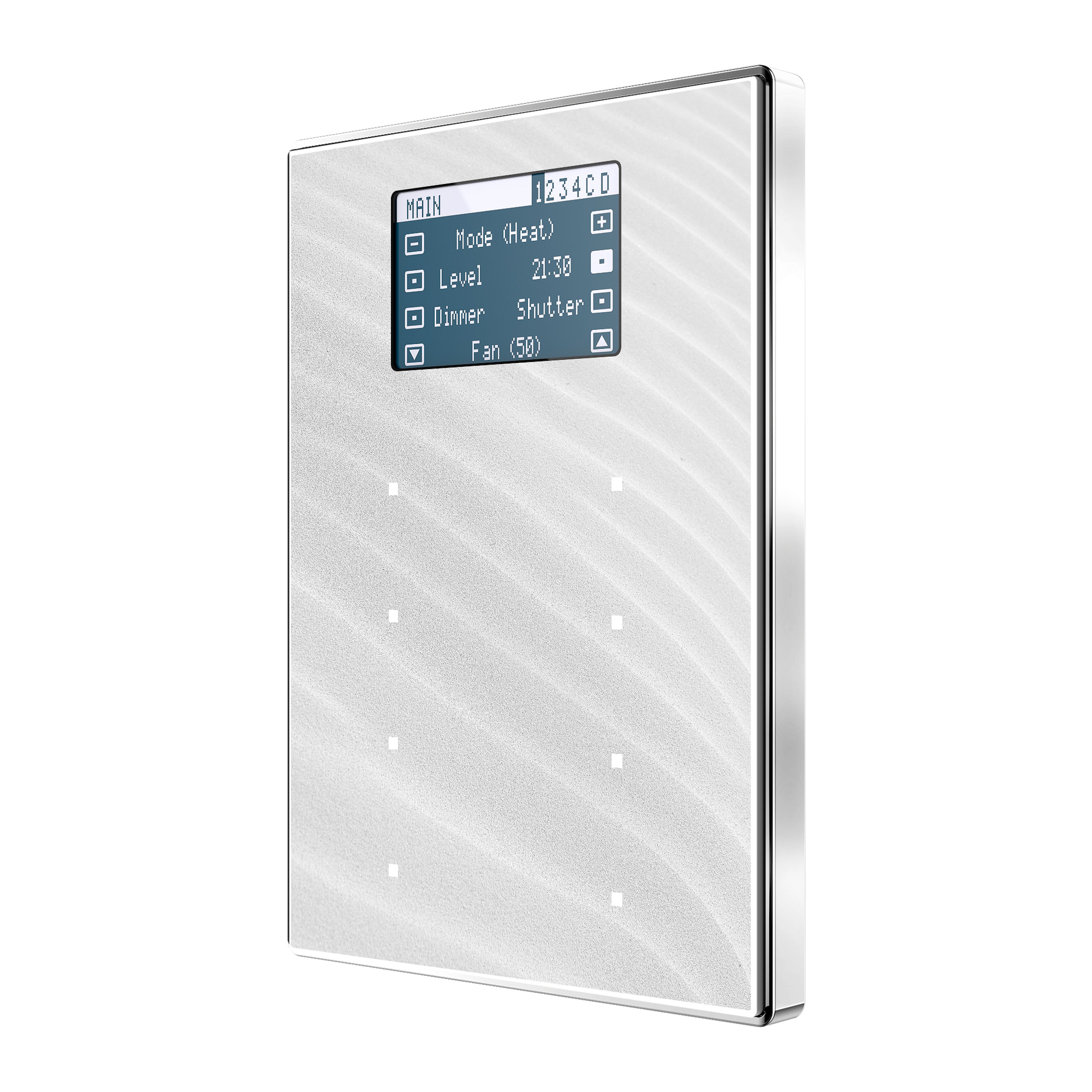 ZENNIO - Capacitive touch panel with 8 buttons and display. Chromed frame - Custom ( V...