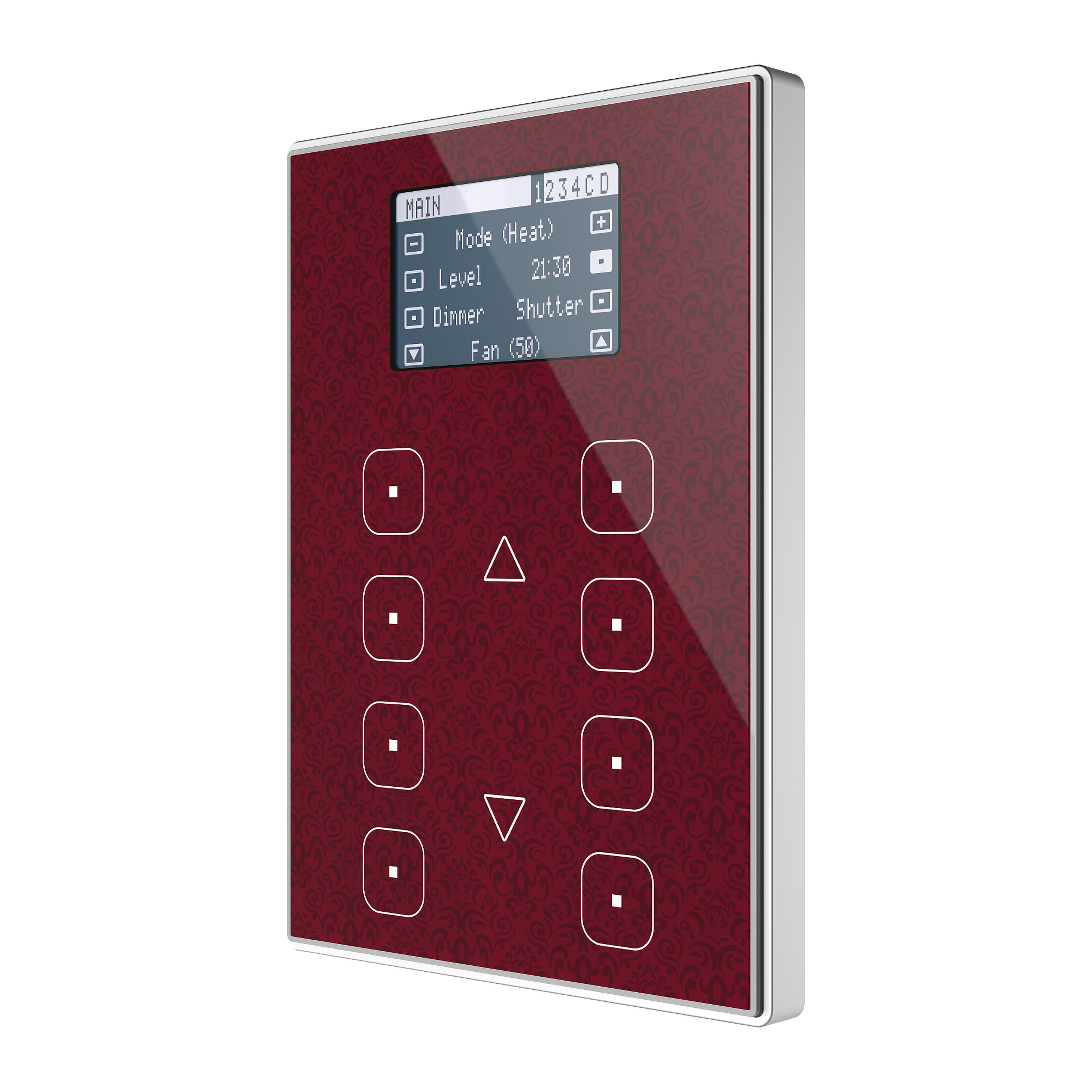 ZENNIO - Capacitive touch panel with 8 buttons and display. Aluminium frame - Custom (...