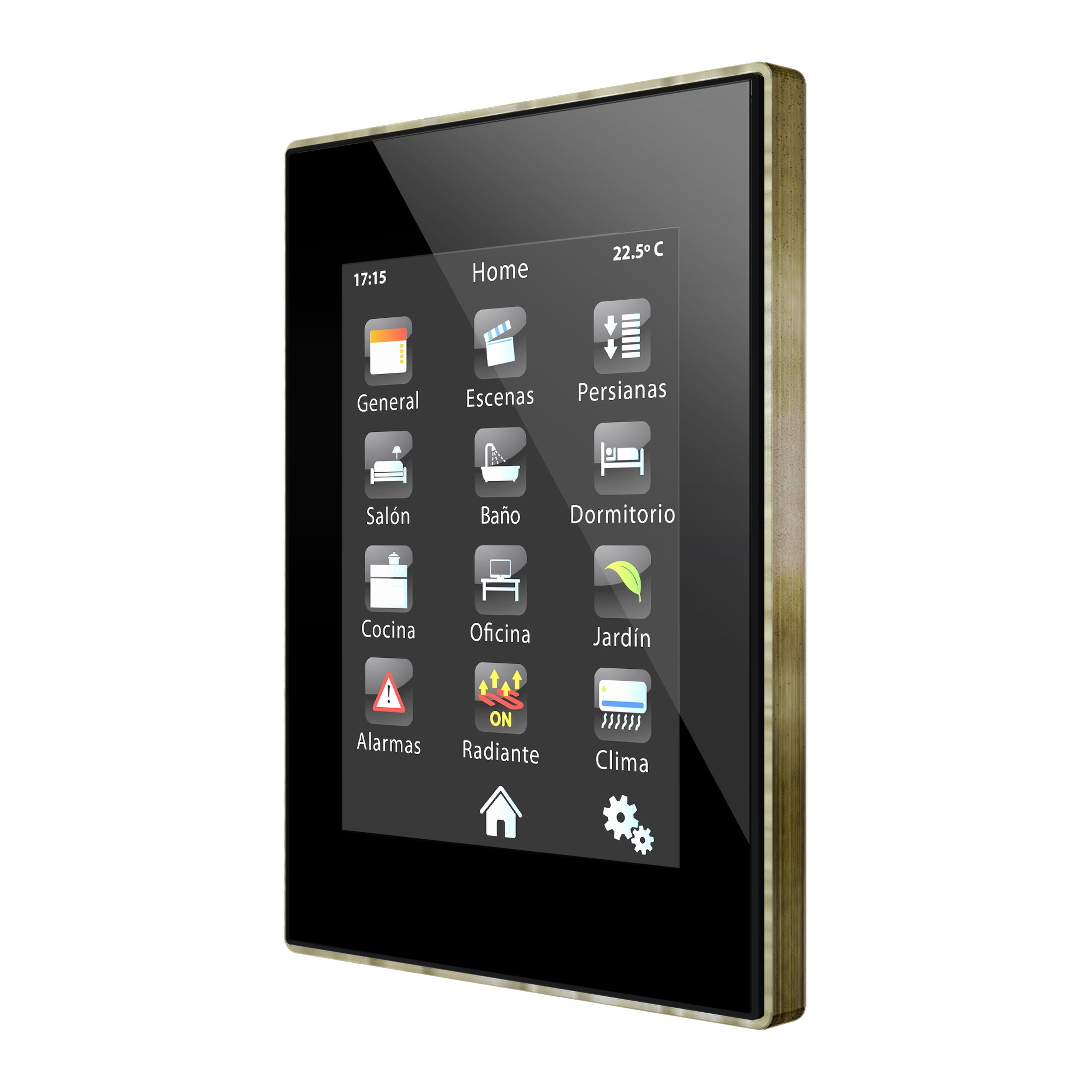 ZENNIO - Z41 Pro. Écran tactile couleur capacitif et connexion IP. Cadre en laiton - A...