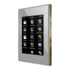 ZENNIO - Z41 Pro. Color capacitive touch panel with IP connection. Brass frame - Silver