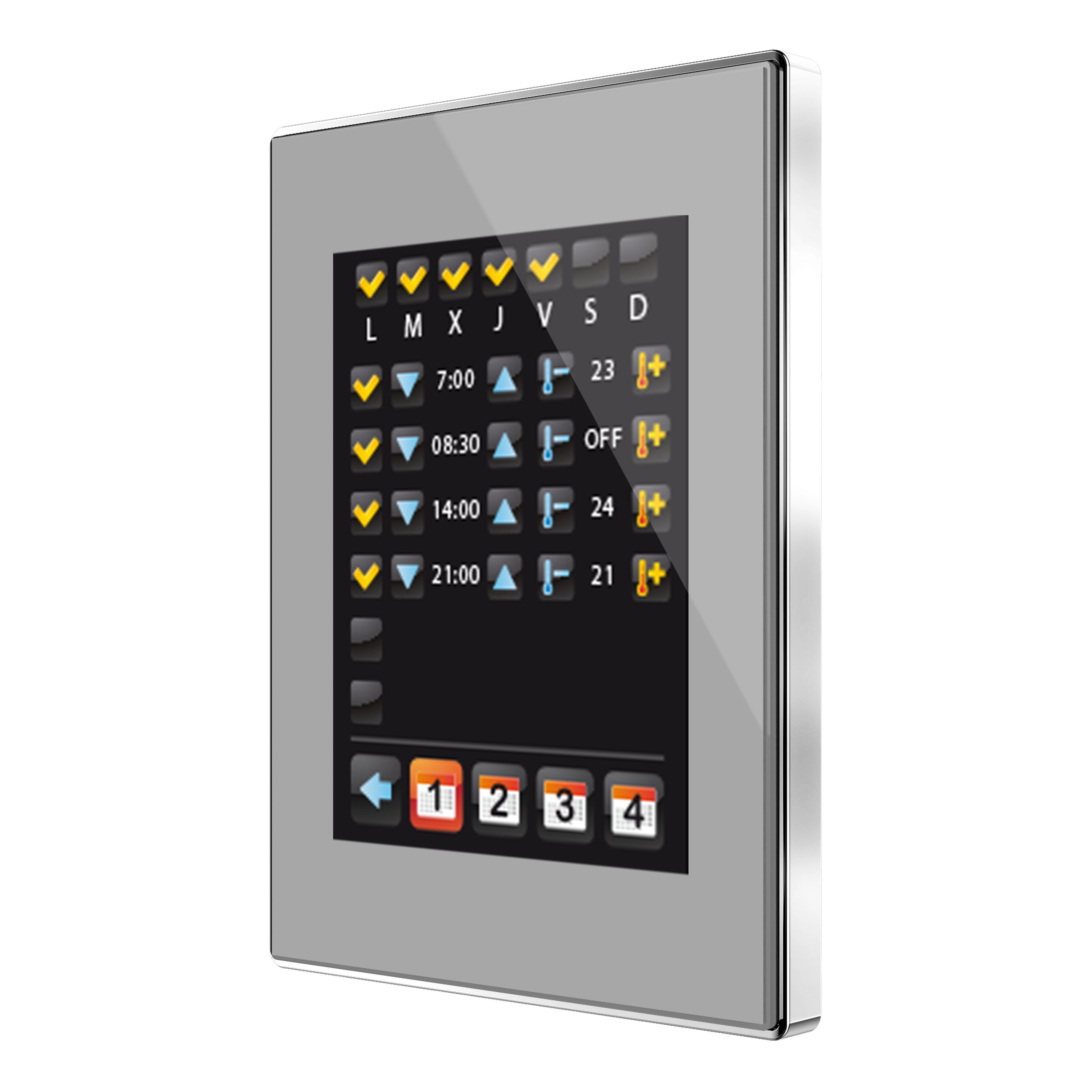 ZENNIO - Z41 Pro. Écran tactile couleur capacitif et connexion IP. Cadre chromé - Argent