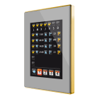 ZENNIO - Z41 Pro. Color capacitive touch panel with IP connection. Golden frame - Silver