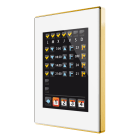 ZENNIO - Z41 Pro. Color capacitive touch panel with IP connection. Golden frame - White