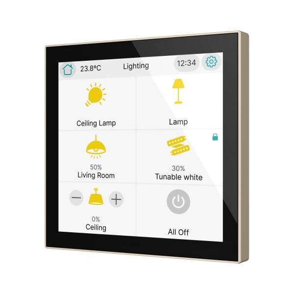 ZENNIO FRANCE - CX40. Écran tactile capacitif KNX de 4" - Champagne