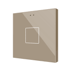 ZENNIO - Flat 1 v2. Interrupteur capacitif en verre - 1 bouton- Champagne