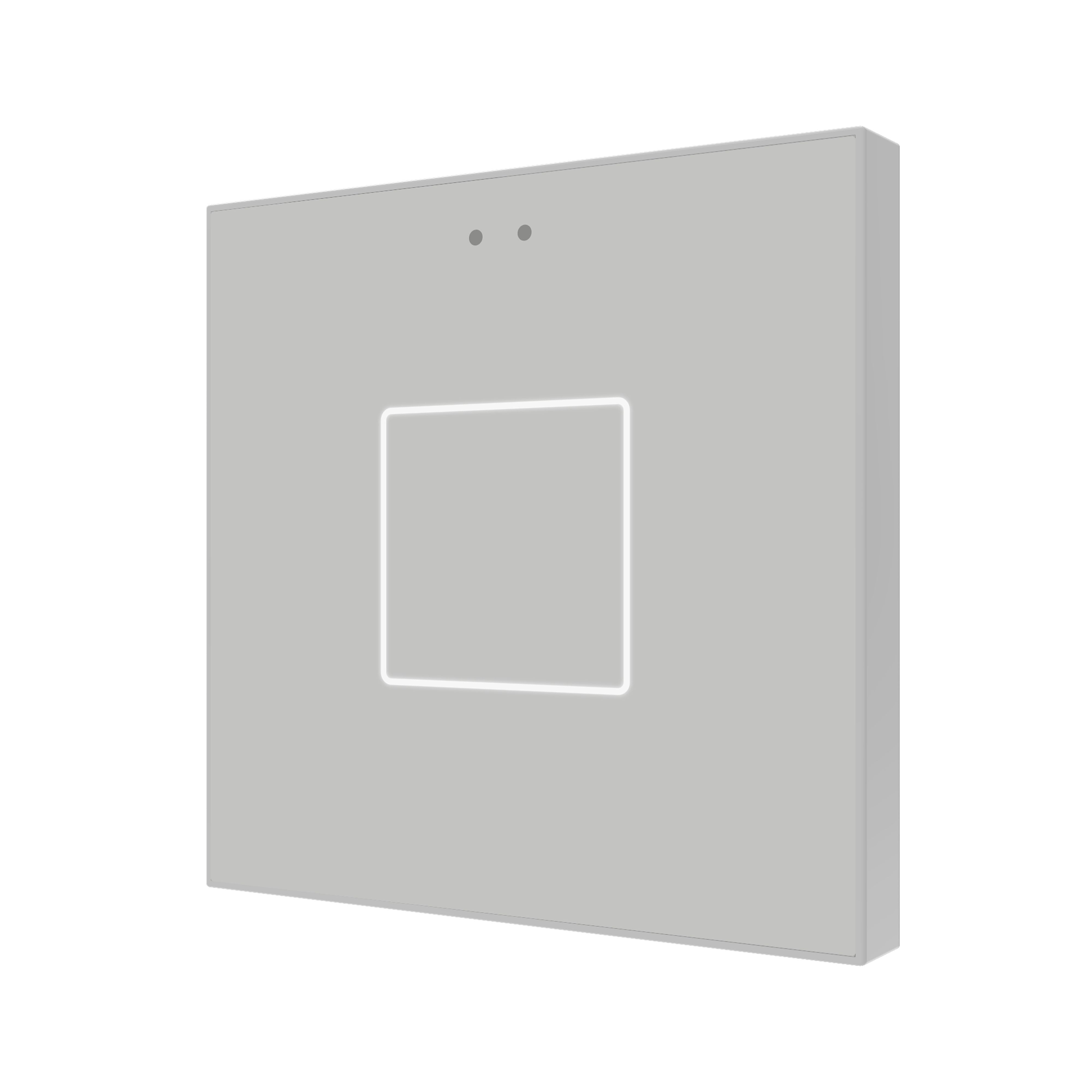 ZENNIO - Flat 1 v2. Interrupteur capacitif en verre. Capteur de température - 1 bouton...