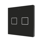 ZENNIO - Flat 2 v2. Interrupteur capacitif en verre - 2 boutons - Anthracite