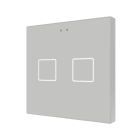 ZENNIO - Flat 2 v2. Glass capacitive push button with temperature probe - 2 buttons - ...