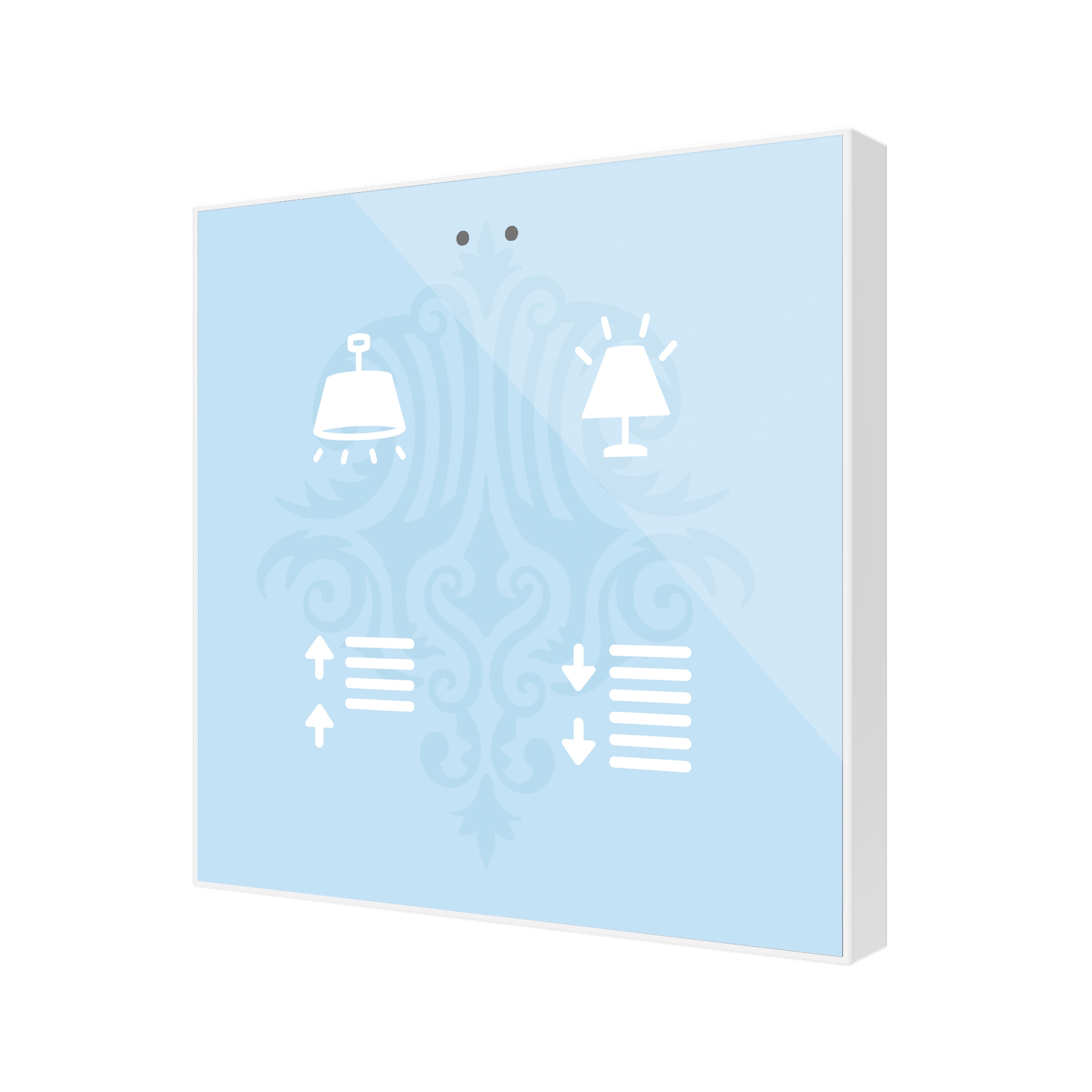 ZENNIO - Flat 4 v2. Interrupteur capacitif en verre - 4 boutons - Personnalisé