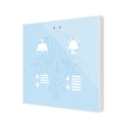 ZENNIO - Flat 4 v2. Glass capacitive push button with temperature probe - 4 buttons - ...