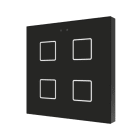 ZENNIO - Flat 4 v2. Glass capacitive push button with temperature probe - 4 buttons - ...