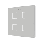 ZENNIO - Flat 4 v2. Interrupteur capacitif en verre - 4 boutons- Argent