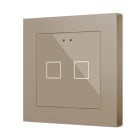 ZENNIO - Flat 55 X2 v2. Glass capacitive push button 55x55 - 2 buttons - Champagne (ZS...