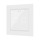 ZENNIO - Flat 55 X2 v2. Glass capacitive push button 55x55 - 2 buttons - White (ZS55 f...
