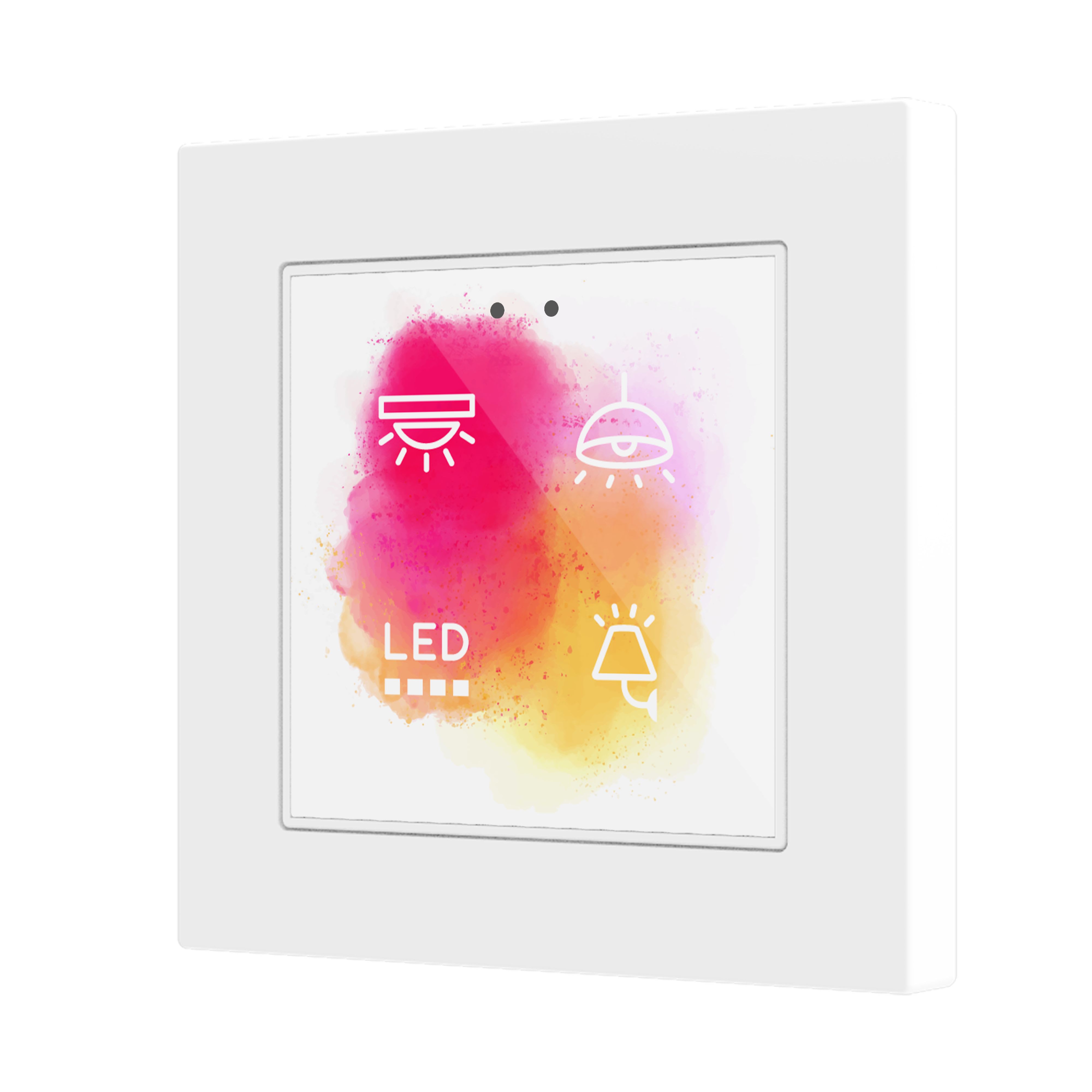 ZENNIO - Flat 55 X4 v2. Glass capacitive push button 55x55 - 4 buttons - Custom (ZS55 ...