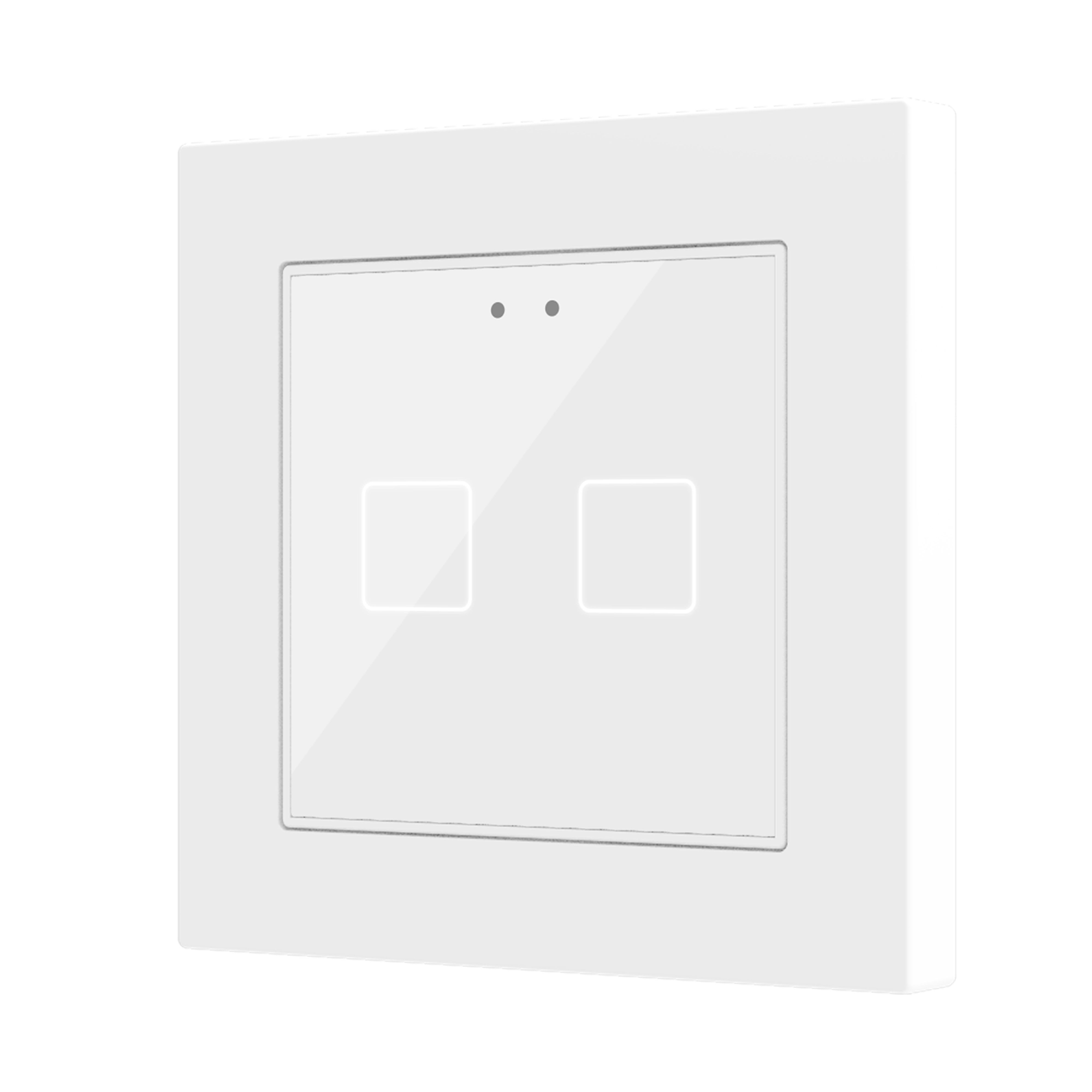 ZENNIO - Flat 55 X4 v2. Glass capacitive push button 55x55 - 4 buttons - White (ZS55 f...
