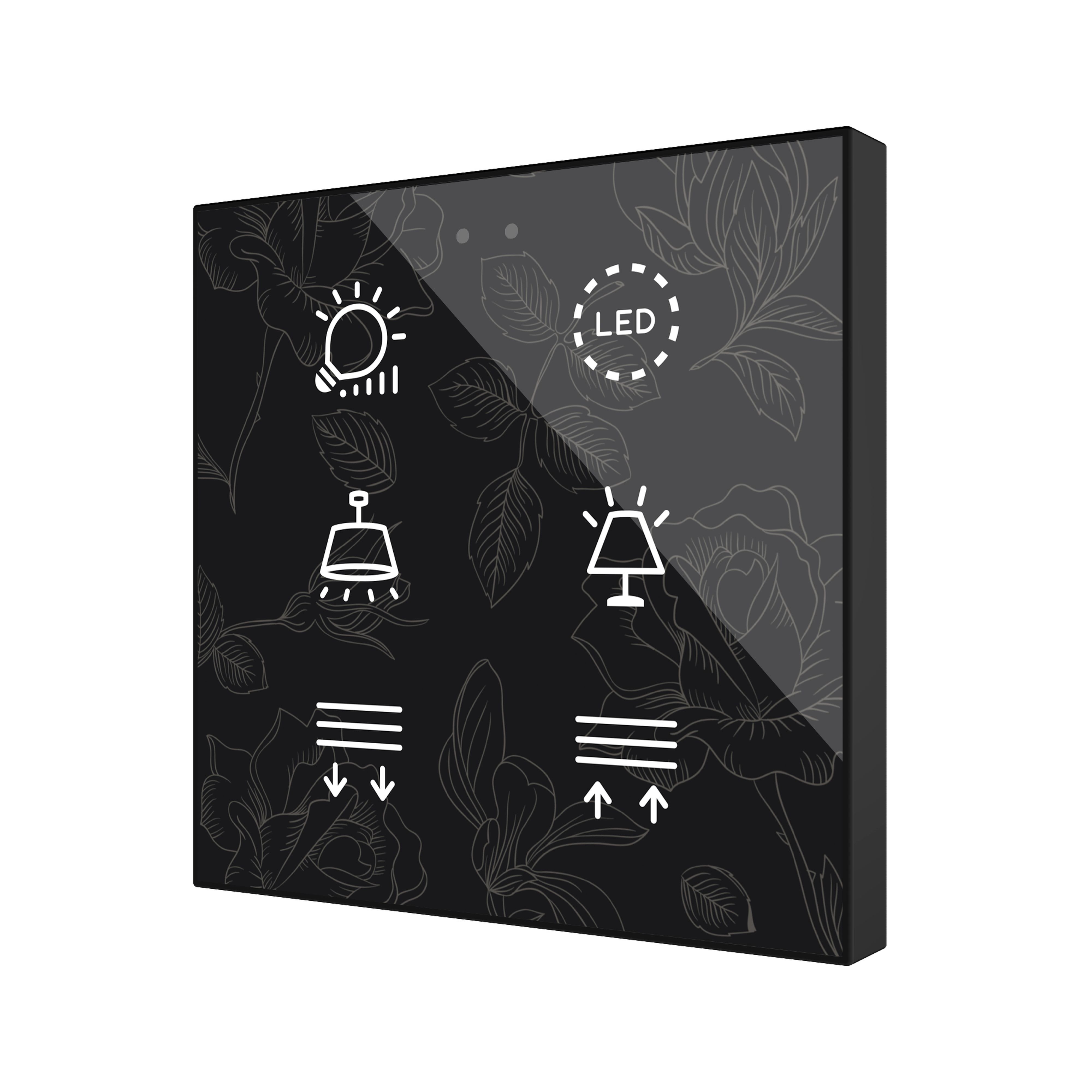 ZENNIO - Flat 6 v2. Interrupteur capacitif en verre - 6 boutons - Personnalisé