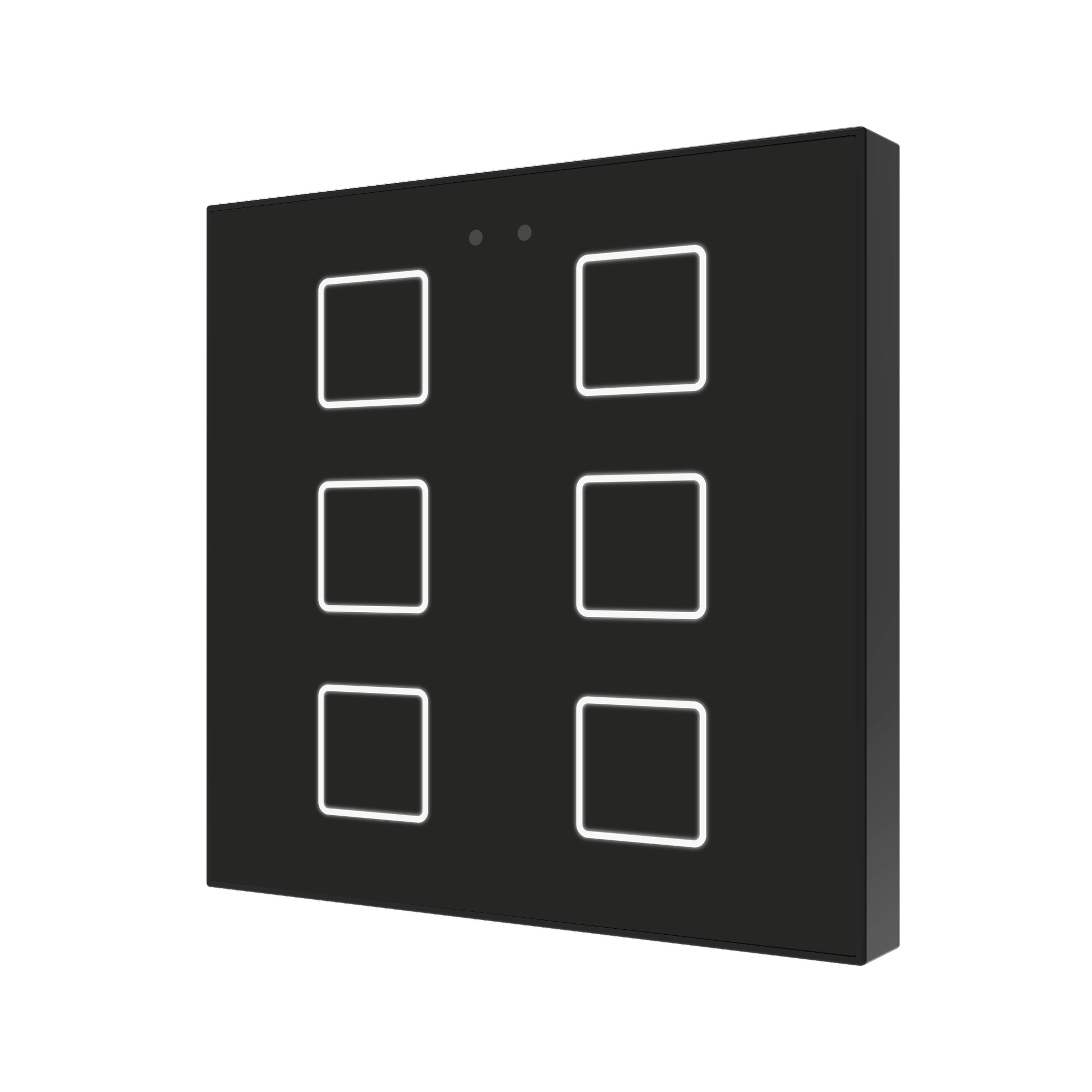 ZENNIO - Flat 6 v2. Interrupteur capacitif en verre - 6 boutons - Anthracite