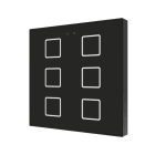 ZENNIO - Flat 6 v2. Glass capacitive push button with temperature probe - 6 buttons - ...